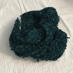 Chenille Green Blue Scarf
